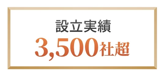 設立実績3,500社超